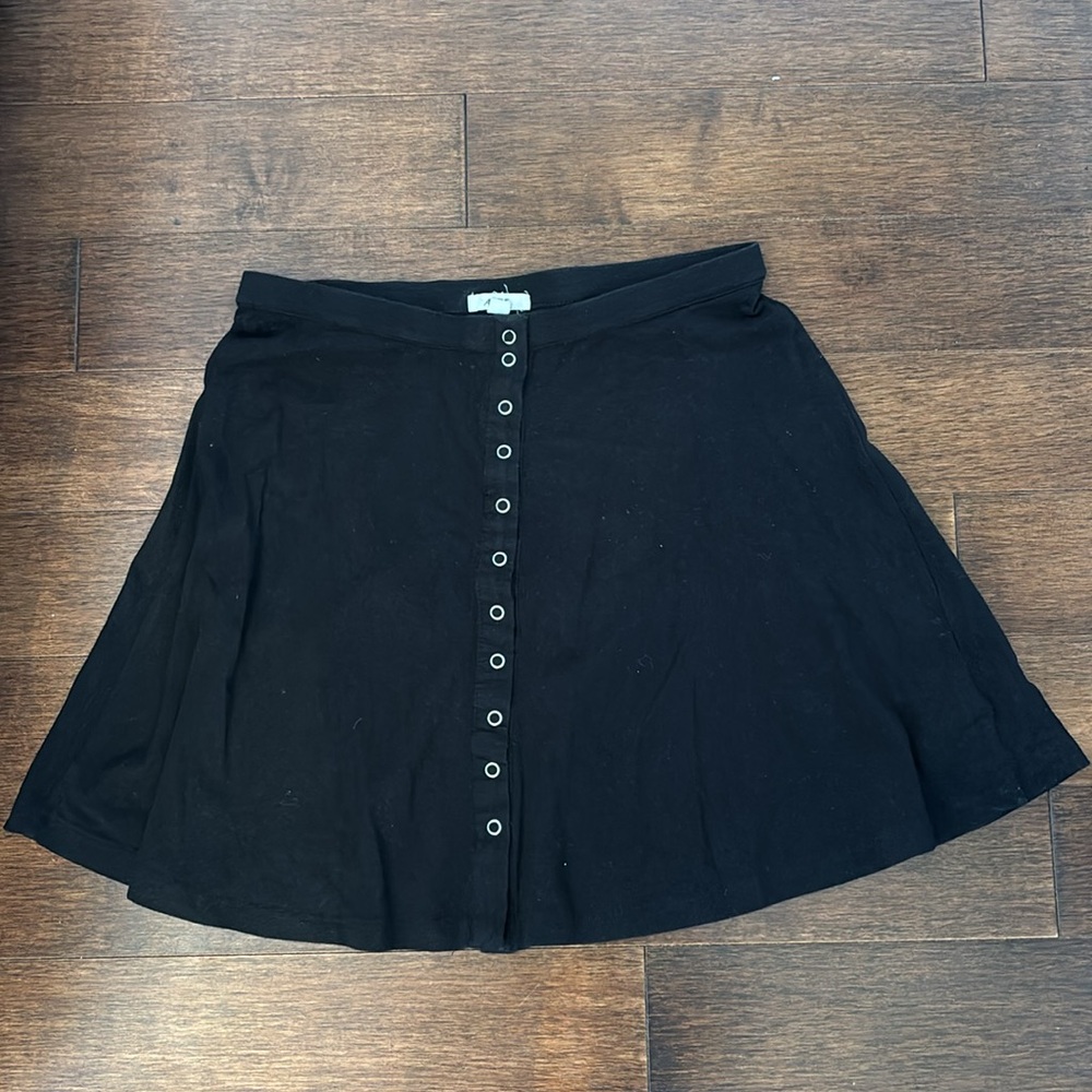 Black mini skirt